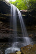 Peaceful waterfall in a forest