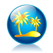 Palm beach glossy icon
