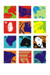 set of illustrations of women's fashion horoscope