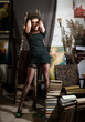 Woman and books