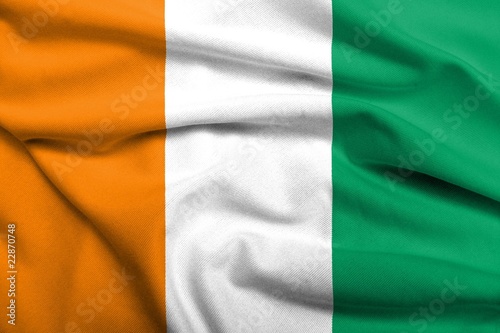 Photo: 3D Flag of Cote d'Ivoire satin 3D Flag of Cote d'Ivoire satin