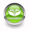 ''Online language translation service'' glossy icon