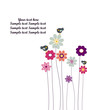 vector background with flowers