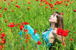 relax in poppy field