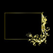 fancy golden vector frame