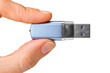 Flash drive in hand Flash drive in hand