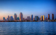 San Diego skyline on clear evening in HDR San Diego skyline on clear evening in HDR