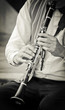 vintage clarinet musician in a jazz band
