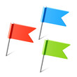 Set of color flag pins. Vector. Set of color flag pins. Vector.