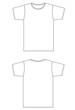 Patrón camiseta ajustada blanca chico