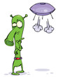 Alien with a spaceship