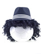 soccer ball face with black hair isolated on white background