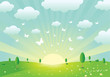 Vector Spring Landscape