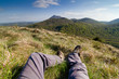 Randonneur chaîne des puys Randonneur chaîne des puys