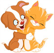 Puppy and kitten