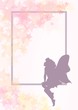 Delicate fairy shape with frame and stars