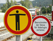 Gefahr am Bahnsteig