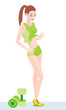 Shows an abdominal tension
