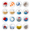 Web Icons, Rounded Colorful 01