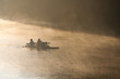 Raft in lake
