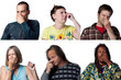Collage of people reacting to bad smells