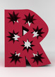 isolated letter R 3D red starsland alphabet letter front of isolated letter R 3D red starsland alphabet letter front of