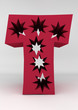 isolated letter T 3D red starsland alphabet letter front of isolated letter T 3D red starsland alphabet letter front of
