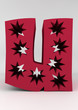 isolated letter U 3D red starsland alphabet letter front of isolated letter U 3D red starsland alphabet letter front of