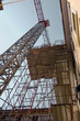 Crane and scaffold Crane and scaffold