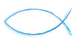 AquaralI - Ichthys Blau - Abstrakt Fisch Symbol