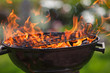 Grill in fames