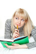 woman writing diary
