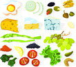 Set of a various food ingredients