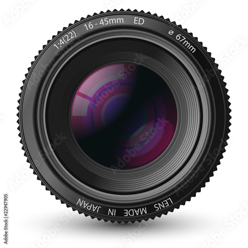 Vector: A camera lens vector illustration A camera lens vector illustration