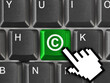 Computer keyboard with Copyright symbol Computer keyboard with Copyright symbol