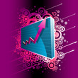 Moving up chart. Abstract business concept design.