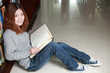young asian girl in library young asian girl in library