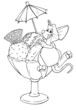 Maus, Ratte, Eis, Sommer, Hitze, Eisbecher, Eisdiele