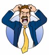 Frustrated Business Man Cartoon