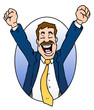 Excited Business Man Cartoon Excited Business Man Cartoon