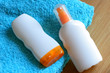 crème et lait solaire pour bronzer protégé