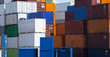 containers in the harbour of rotterdam