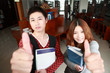 boy and girl studying in library