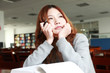 asian girl studying in library asian girl studying in library