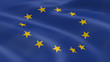 European Union flag in the wind
