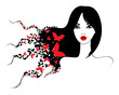 portrait of beautiful young. Beautiful vector illustration.