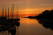 Sunset in pirita harbour