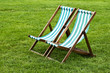 Two deck chairs