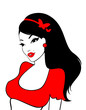 Beautiful pin-up girl in retro style
