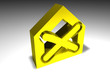 Haus - house - Symbol - crossed